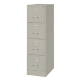 Alera® Economy Vertical File, 4 Letter-Size File Drawers, Light Gray, 15" x 25" x 52" (ALEHVF1552LG)