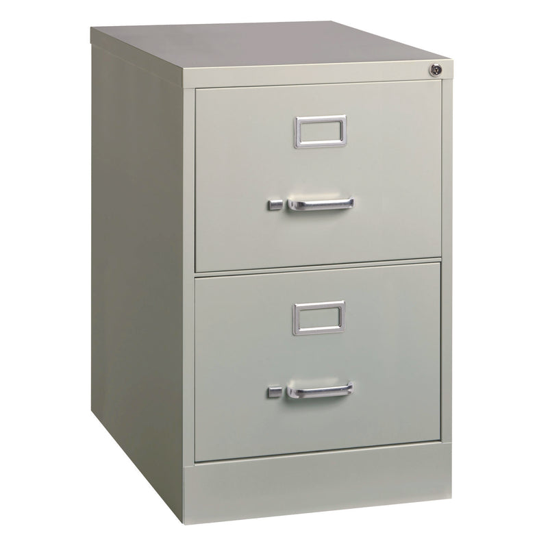 Alera® Two-Drawer Economy Vertical File, 2 Legal-Size File Drawers, Light Gray, 15" x 25" x 28.38" (ALEHVF1929LG)