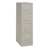 Alera® Economy Vertical File, 4 Letter-Size File Drawers, Light Gray, 15" x 25" x 52" (ALEHVF1552LG)