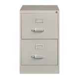 Alera® Two-Drawer Economy Vertical File, 2 Legal-Size File Drawers, Light Gray, 15" x 25" x 28.38" (ALEHVF1929LG)