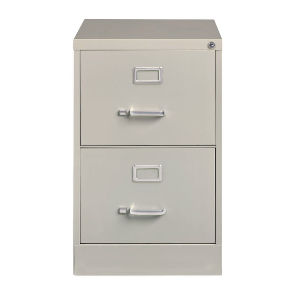 Alera® Two-Drawer Economy Vertical File, 2 Legal-Size File Drawers, Light Gray, 15" x 25" x 28.38" (ALEHVF1929LG)