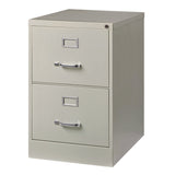 Alera® Two-Drawer Economy Vertical File, 2 Legal-Size File Drawers, Light Gray, 15" x 25" x 28.38" (ALEHVF1929LG)