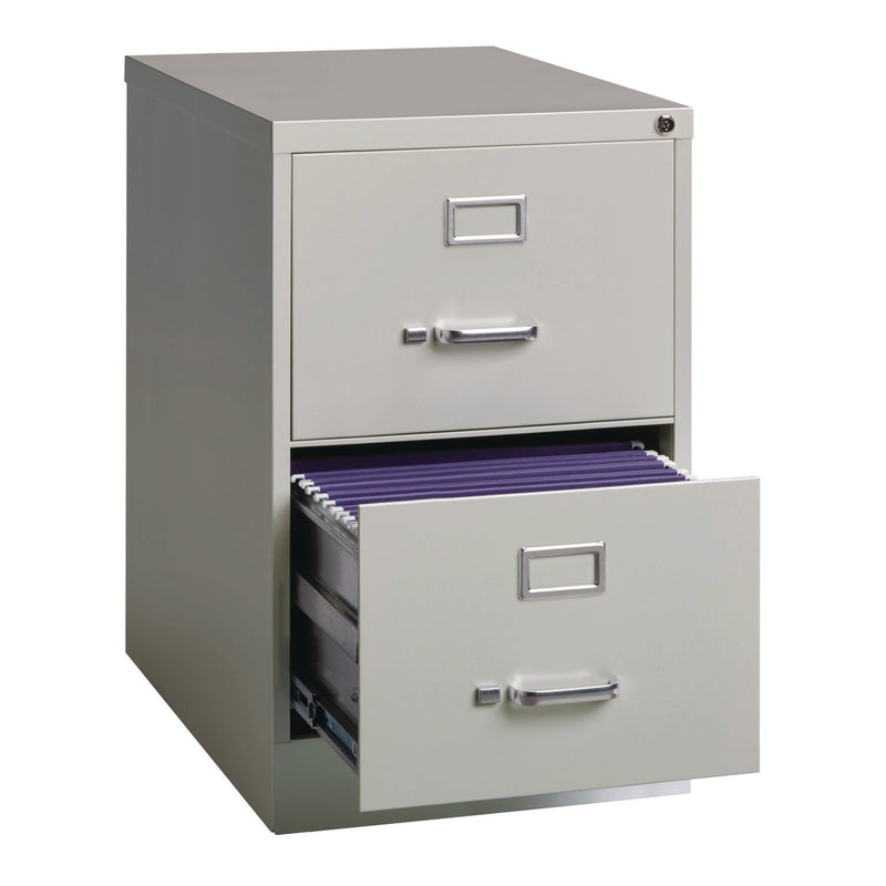 Alera® Two-Drawer Economy Vertical File, 2 Legal-Size File Drawers, Light Gray, 15" x 25" x 28.38" (ALEHVF1929LG)