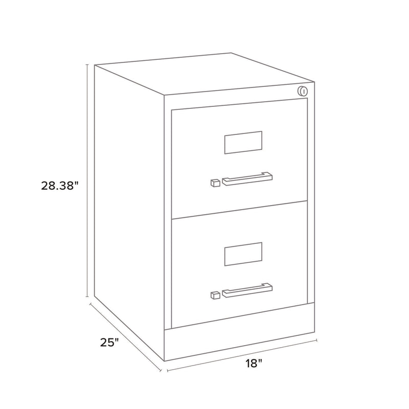 Alera® Two-Drawer Economy Vertical File, 2 Legal-Size File Drawers, Light Gray, 15" x 25" x 28.38" (ALEHVF1929LG)