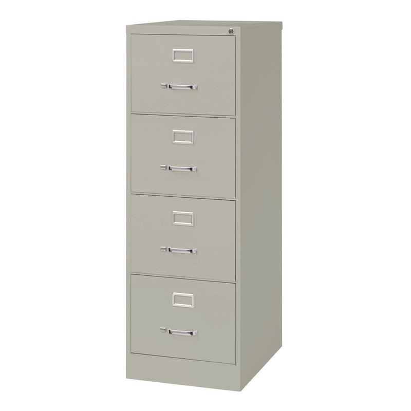 Alera® Economy Vertical File, 4 Legal-Size File Drawers, Light Gray, 18" x 25" x 52" (ALEHVF1952LG) Each