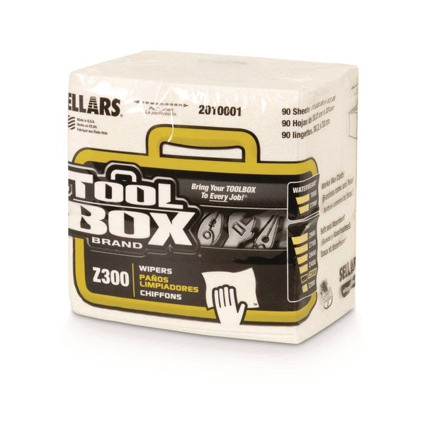 TOOLBOX® Z300 Quarterfold Wipers, 1-Ply, 11.87 x 13, White, 12/Carton (SLR2010001) Case of 12