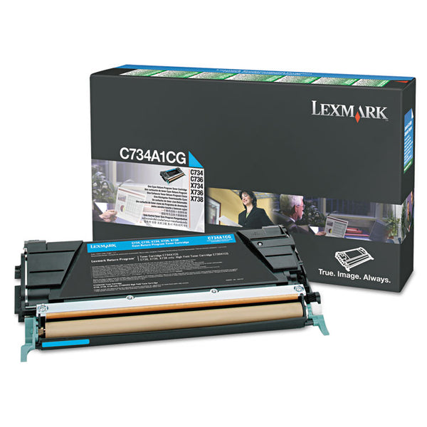 Lexmark™ X746A1CG Return Program Toner, 7,000 Page-Yield, Cyan (LEXX746A1CG)