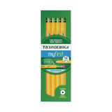 Dixon Ticonderoga Beginners Woodcase Pencil with Eraser and Microban, HB (#2), Black Lead, Yellow Barrel, 12/Pack (DIX133080002) Pack of 12
