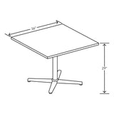 HON® Arrange Table Tops, Square, 36 x 36 x 1, Kingswood Walnut (HONCTSQ36NLK1KI) Each