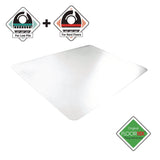 Floortex® Cleartex Unomat Anti-Slip Polycarbonate Chair Mat for Flat Pile Carpeted and Hard Floors, Rectangular, 35" x 47", Clear (FLRNRCMFLPD0003) Each