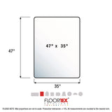 Floortex® Cleartex Unomat Anti-Slip Polycarbonate Chair Mat for Flat Pile Carpeted and Hard Floors, Rectangular, 35" x 47", Clear (FLRNRCMFLPD0003) Each