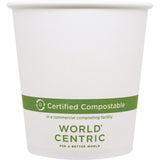 World Centric® Paper Hot Cups, 10 oz, White, 1,000/Carton (WORCUPA10) Case of 1000