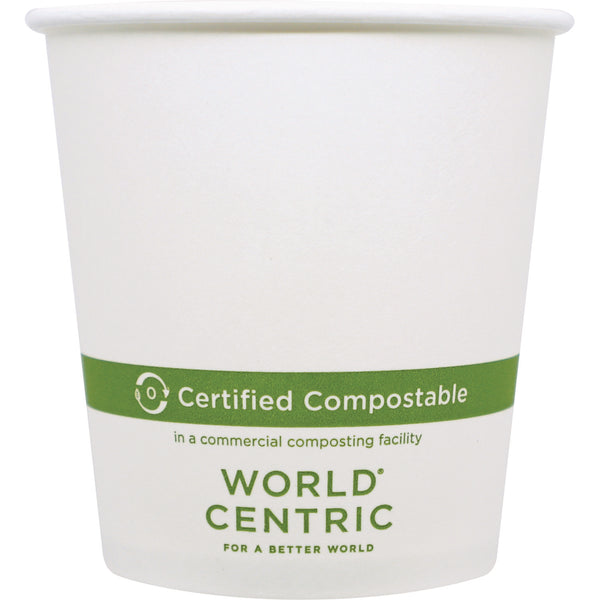 World Centric® Paper Hot Cups, 10 oz, White, 1,000/Carton (WORCUPA10) Case of 1000