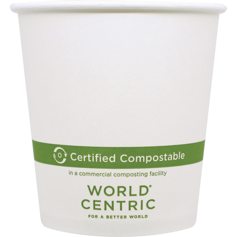 World Centric® Paper Hot Cups, 10 oz, White, 1,000/Carton (WORCUPA10) Case of 1000