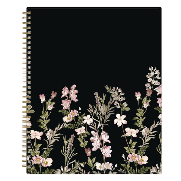 Blue Sky® Nevaeh Weekly/Monthly Planner, Floral Artwork, 11 x 8.5, Black/Multicolor Cover, 12-Month (Jan to Dec): 2026 (BLS143945) Each