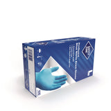 Safety Zone® ProGuard Nitrile Gloves, Powder-Free, Large, 3 mil (Palm), 3.5 mil (Fingers), Blue, 100/Box, 10 Boxes/Carton (SZNGNPRLG1A) Box of 100