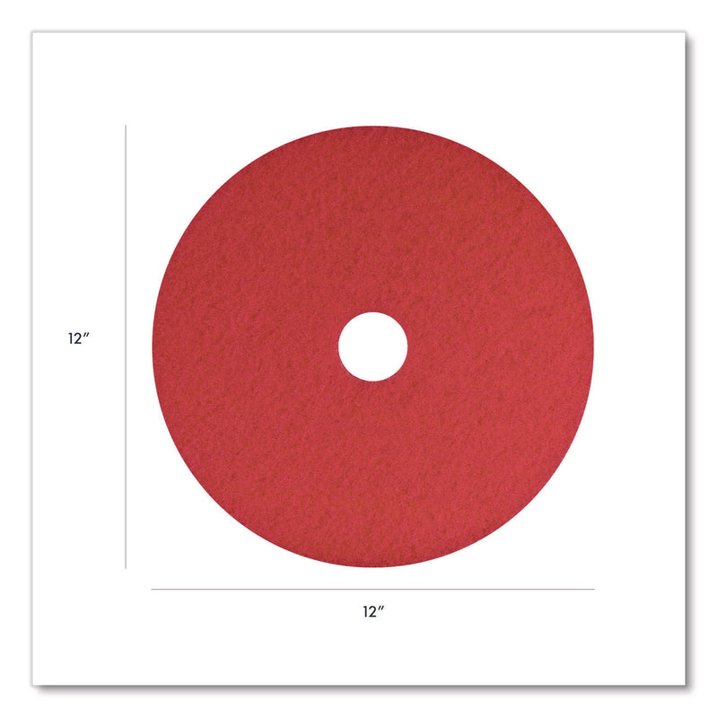 Americo® Buffing Pads, 12" Diameter, Red, 5/Carton (AM7404412) Case of 5