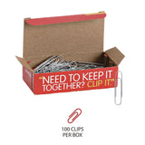 Universal® Paper Clips, Jumbo, Smooth, Silver, 100 Clips/Box, 10 Boxes/Pack (UNV72220) 10 Boxes of 100