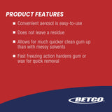 Betco® FiberPRO Gum Remover, 6.5 oz Aerosol Can, 12/Carton (BET0092300) Case of 12