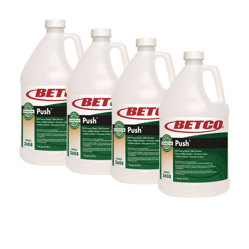 Betco® PUSH All Purpose Cleaner and Odor Eliminator, Mango Scent, 128 oz Bottle, 4/Carton (BET26080400) Case of 4