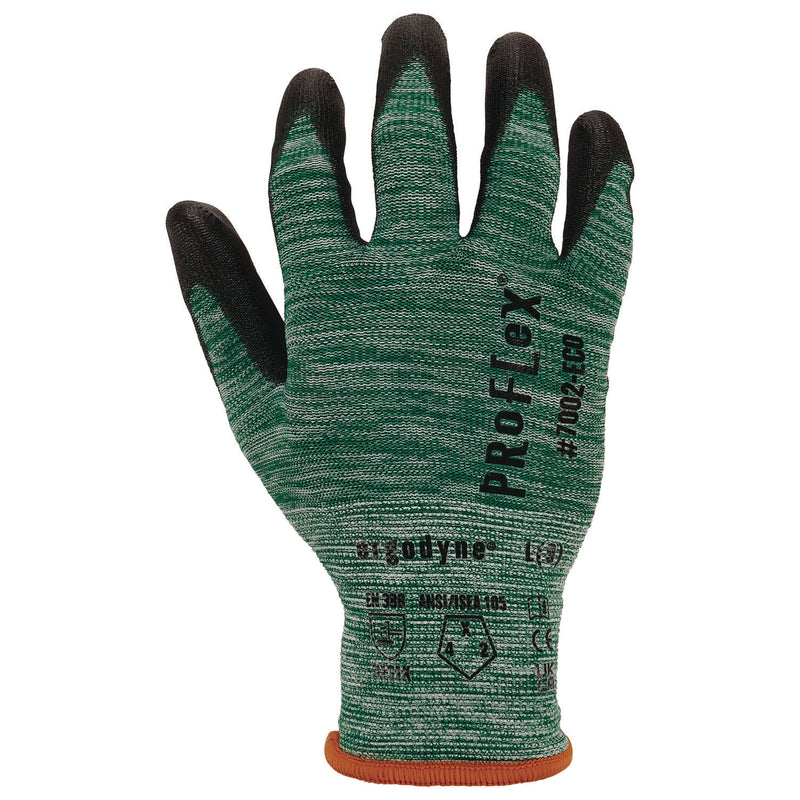 Ergodyne ProFlex 7002-ECO Recycled PU Coated Gloves, Green, X-Small, Pair (EGO10561) 1 Pair