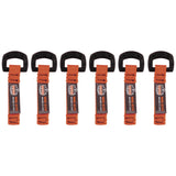 Ergodyne Squids 3707 Web Tool Tether Attachment w/ Non-Conductive D-Ring Tool Tails, 2 lb Max Working Capacity, 3.5", Orange, 6/Pack (EGO19711) Each