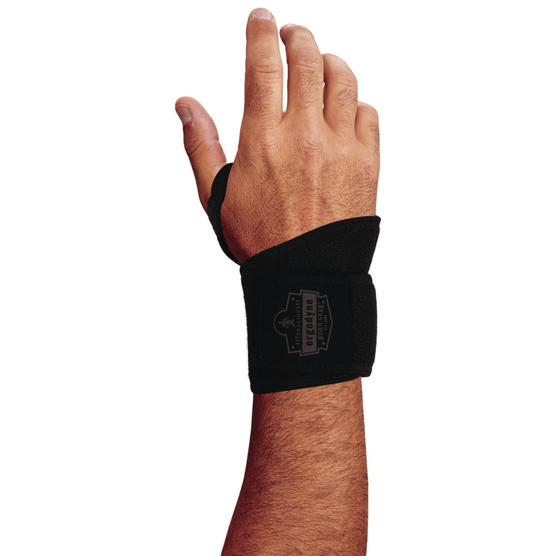 Ergodyne ProFlex 425 Neoprene Wrist Wrap Support with Thumb Loop, One Size Fits Most, Fits Left Hand/Right Hand, Black (EGO72106) Each