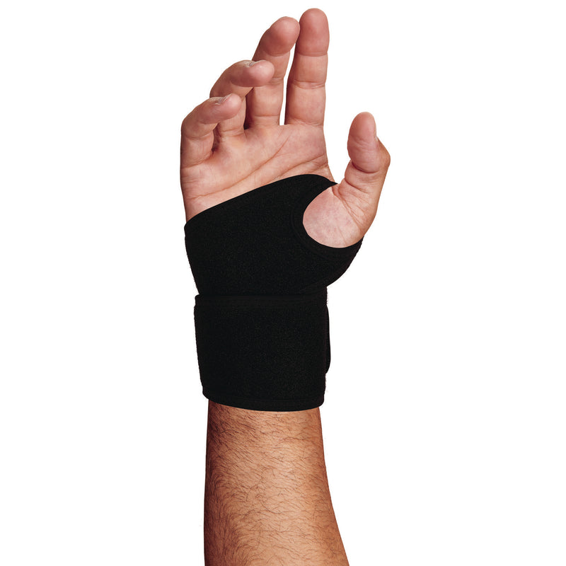 Ergodyne ProFlex 425 Neoprene Wrist Wrap Support with Thumb Loop, One Size Fits Most, Fits Left Hand/Right Hand, Black (EGO72106) Each