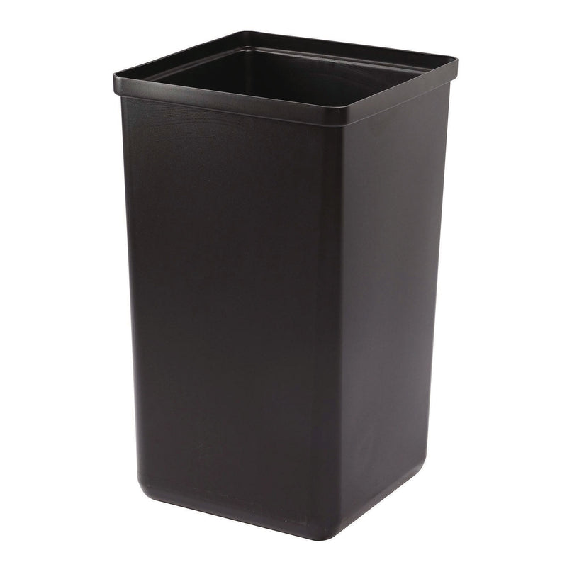 Alpine Industries 29 Gallon Trash/Recycling Cans, Steel, Blue Recycling Can with Square Lid, Black Trash Can with Square Lid (ALH4450BLKKIT1) Each