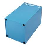 Alpine Industries 29 Gallon Trash/Recycling Cans, Steel, Blue Recycling Can with Square Lid, Black Trash Can with Square Lid (ALH4450BLKKIT1) Each