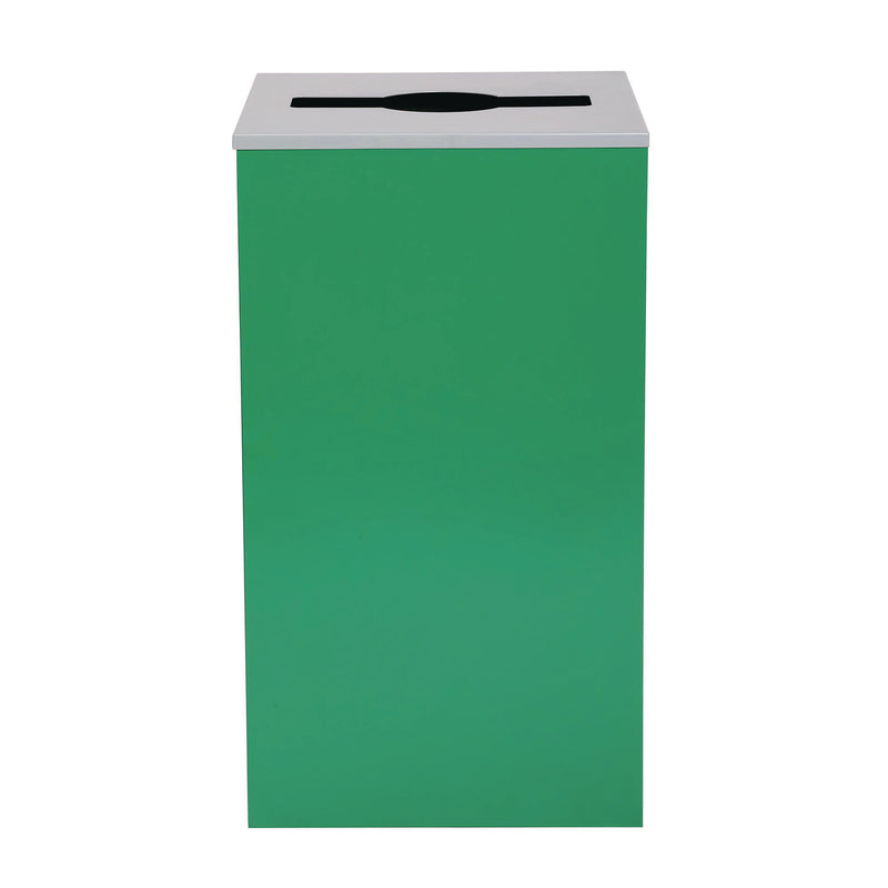Alpine Industries 29 Gallon Trash/Recycling Cans, Steel, Green Can with Mixed Lid (ALH4450KITGRNM) Each