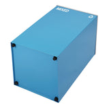 Alpine Industries 29 Gallon Trash/Recycling Cans, Steel, Blue Mixed Recycling Can with Square Lid (ALH4450KITBLUSM) Each