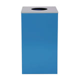 Alpine Industries 29 Gallon Trash/Recycling Cans, Steel, Blue Can with Circle Lid (ALH4450KITBLUC) Each