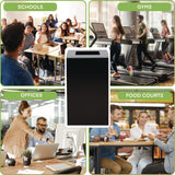 Alpine Industries 29 Gallon Trash/Recycling Cans, Steel, Black Can with Square Lid (ALH4450KITBLKS) Each