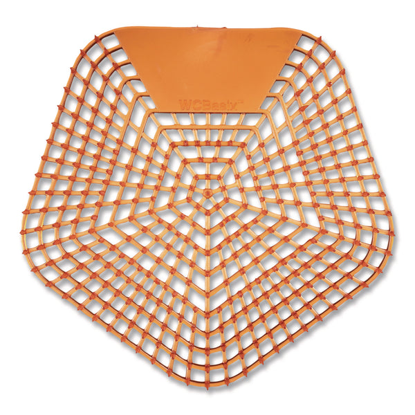 Boardwalk® Anti-Splash Urinal Screen, Mango Mist Scent, Orange, 0.11 oz, 10/Box (BWK1006) Case of 10