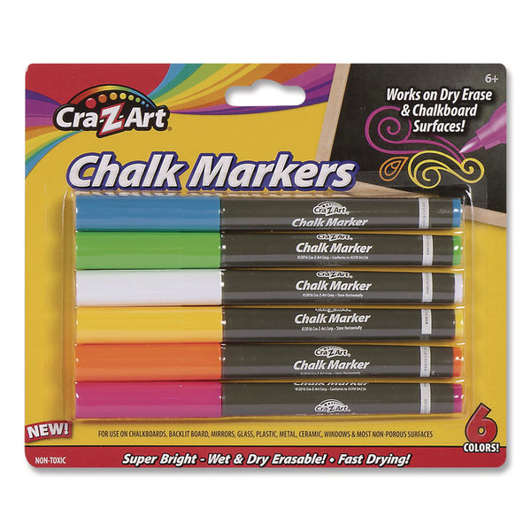 Cra-Z-Art® Chalk Markers, Assorted Colors, 6/Pack (CZA1087324) Pack of 6