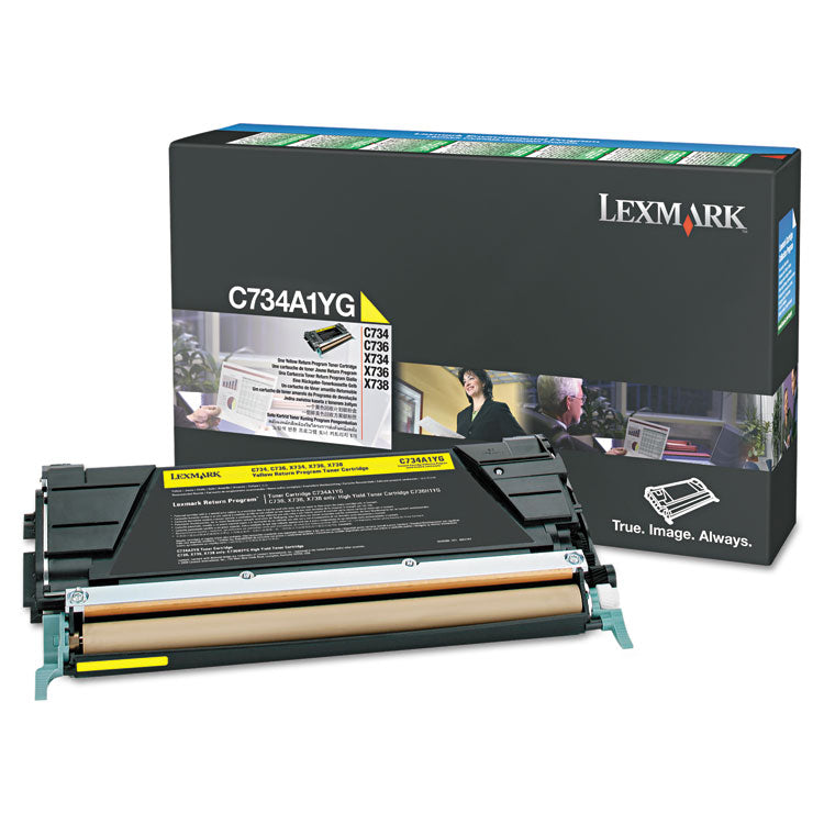 Lexmark™ X746A1YG Return Program Toner, 7,000 Page-Yield, Yellow (LEXX746A1YG)