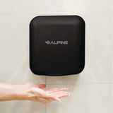 Alpine Industries Hemlock Commercial Automatic 120V Hand Dryer, 6.69 x 11.41 x 12.31, Stainless Steel, Black (ALHALP40010BLA) Each