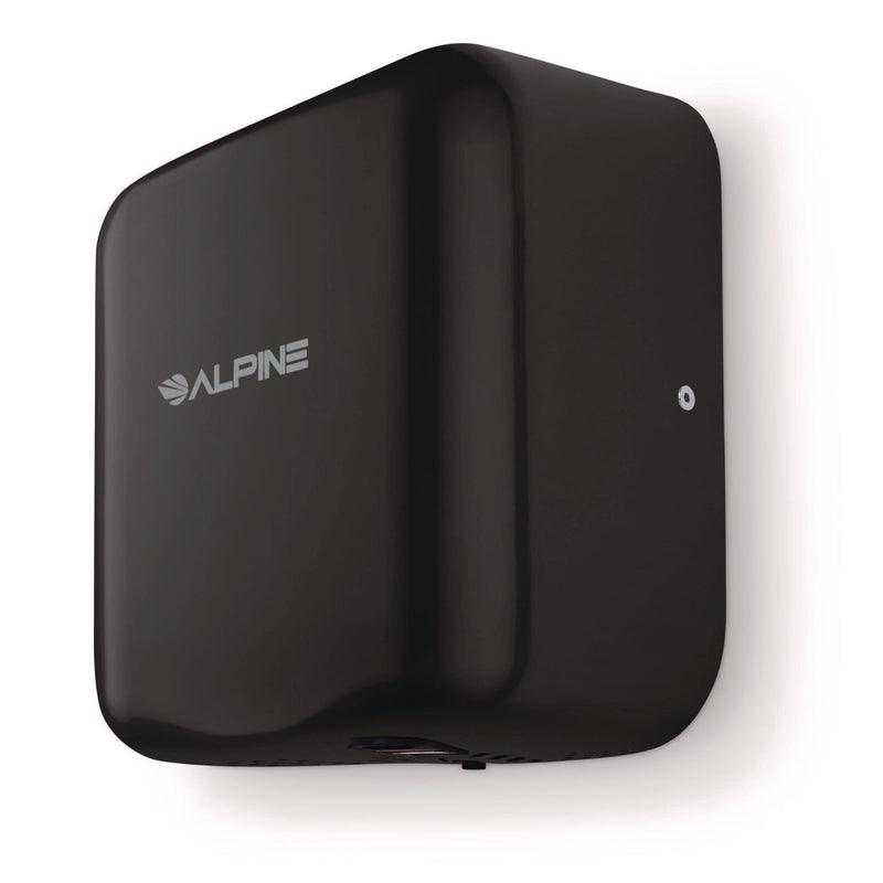 Alpine Industries Hemlock Commercial Automatic 120V Hand Dryer, 6.69 x 11.41 x 12.31, Stainless Steel, Black (ALHALP40010BLA) Each