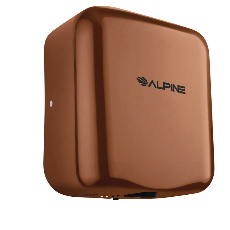 Alpine Industries Hemlock Commercial Automatic 120V Hand Dryer, 6.68 x 11.41 x 12.31, Stainless Steel, Copper (ALHALP40010COP) Each
