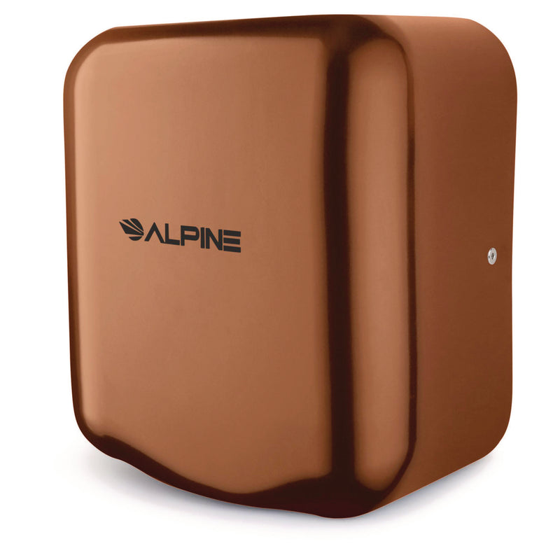 Alpine Industries Hemlock Commercial Automatic 120V Hand Dryer, 6.68 x 11.41 x 12.31, Stainless Steel, Copper (ALHALP40010COP) Each