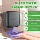 Alpine Industries Hemlock Commercial Automatic 120V Hand Dryer, 6.68 x 11.41 x 12.31, Stainless Steel, Gray (ALHALP40010GRY) Each