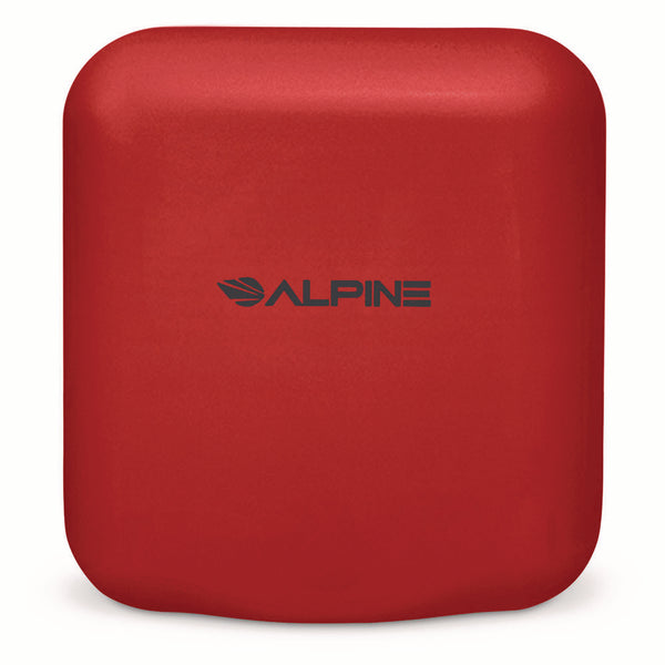 Alpine Industries Hemlock Commercial Automatic 120V Hand Dryer, 6.68 x 11.41 x 12.31, Stainless Steel, Red (ALHALP40010RED) Each
