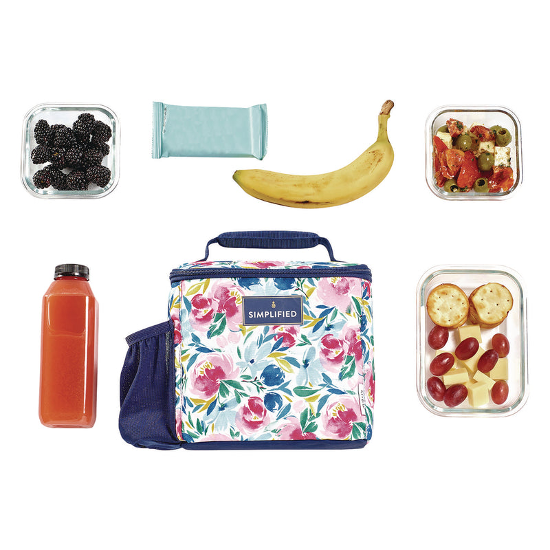 fit + fresh Simplified Lunch Bag, 9.25 x 5 x 9, Multicolor Floral (FAF2843SIM3167) Each