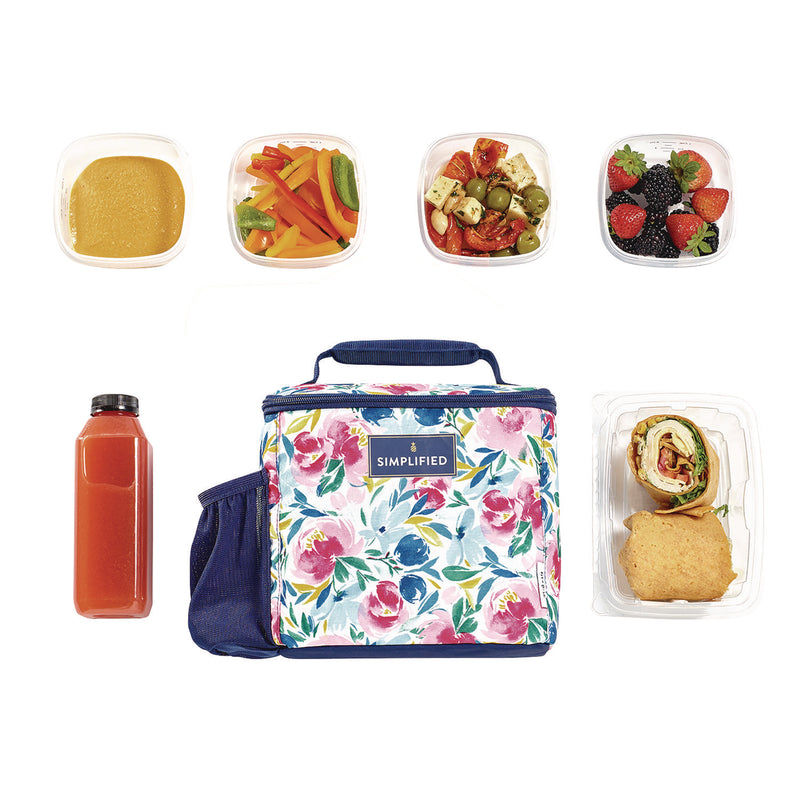 fit + fresh Simplified Lunch Bag, 9.25 x 5 x 9, Multicolor Floral (FAF2843SIM3167) Each