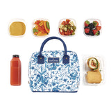 fit + fresh Simplified Lunch Bag, 9 x 6 x 10, Blue Floral (FAF7039SIM3166) Each