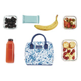 fit + fresh Simplified Lunch Bag, 9 x 6 x 10, Blue Floral (FAF7039SIM3166) Each