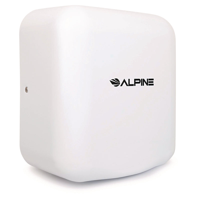 Alpine Industries Hemlock Commercial Automatic 120V Hand Dryer, 6.68 x 11.41 x 12.31, Stainless Steel, White (ALHALP40010WHI) Each