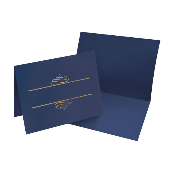 Great Papers!® Embossed Foil Certificate Holders, 80-lb Paper, Navy, 5/Pack (GRP903119) Each