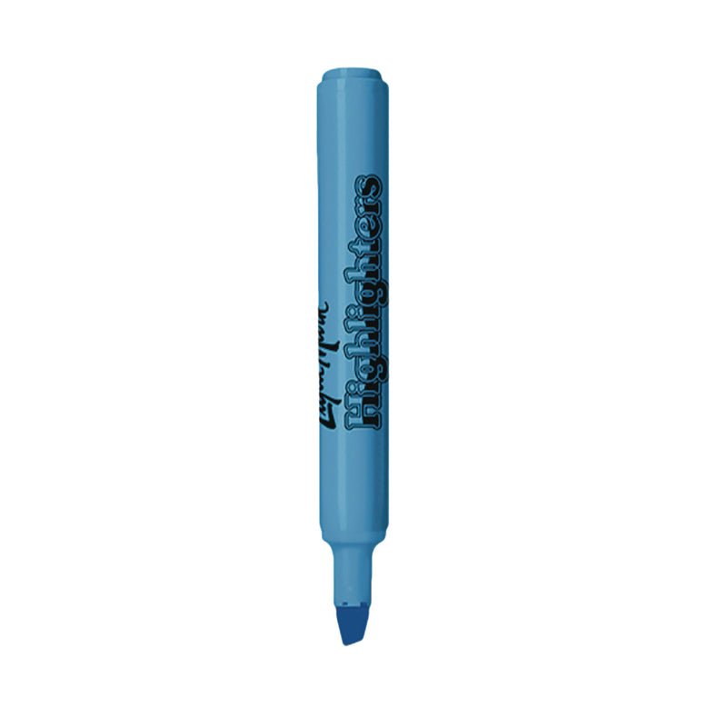 Liqui-Mark® Tank Fluorescent Highlighter, Blue Ink, Chisel Tip, Blue Barrel, Dozen (LQM60823) 1 Dozen